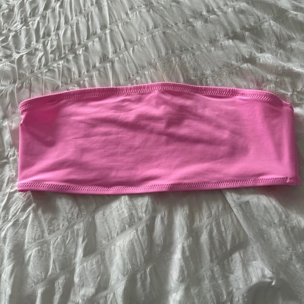 Skims swim bandeau bikini top in light pink